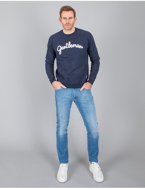 Standard Fit Sweater Gentleman Blauw