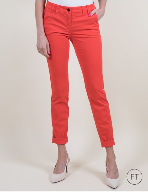 Luisa Cerano 5-pocket broek rood