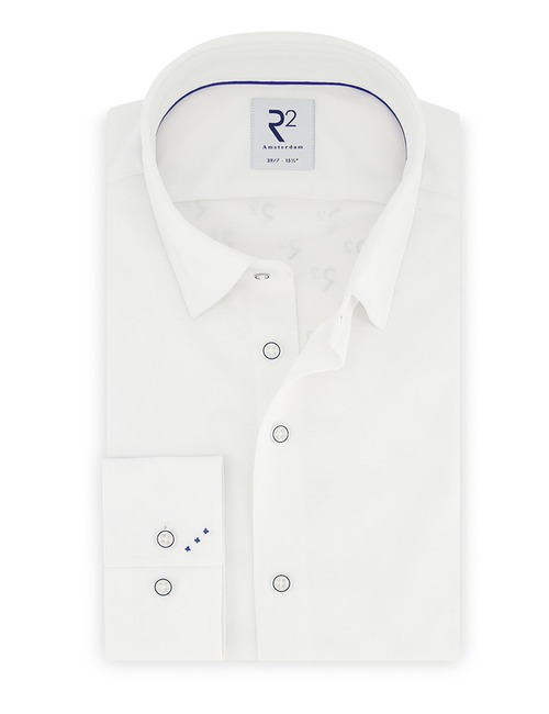 R2 modern fit hemd wit