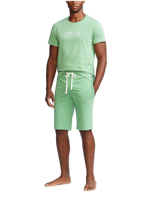 Pyjama homewear korte broek groen