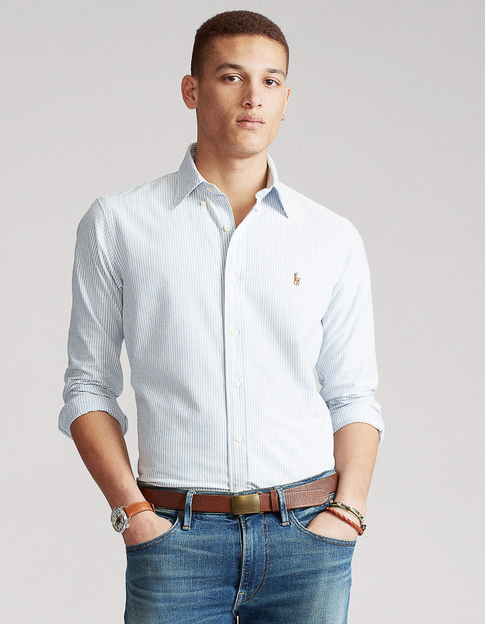 Custom fit Gestreept Oxford Hemd