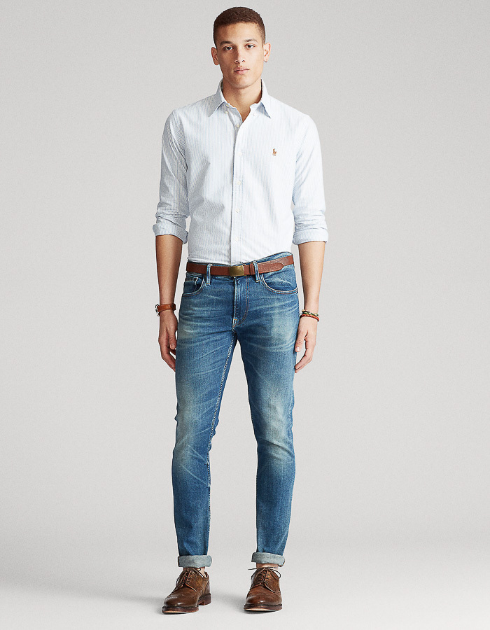 Custom fit Gestreept Oxford Hemd