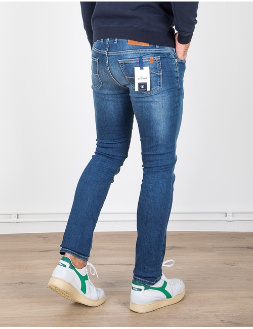 Medium blauwe slim fit stretch jeans – ATN01S
