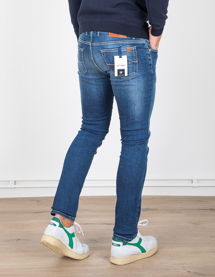 Medium blauwe slim fit stretch jeans – ATN01S