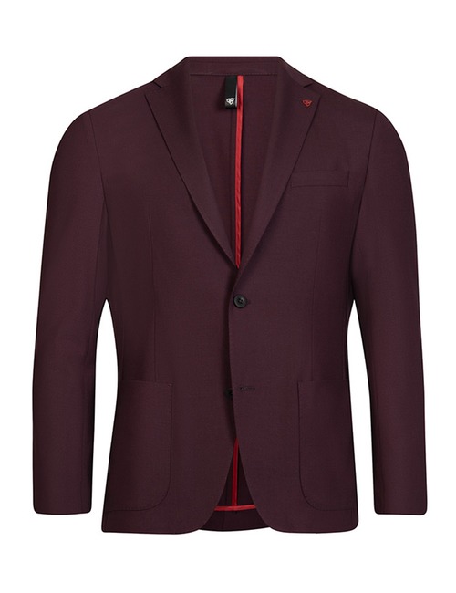 Slim Fit Kostuumvest Bordeaux