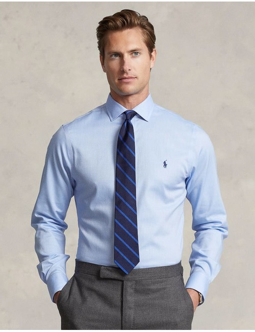 Ralph Lauren slim fit hemd blauw