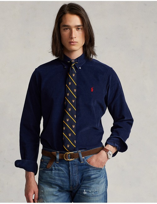 Ralph Lauren custom fit hemd blauw