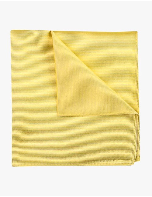 Gele uni zijden pochet