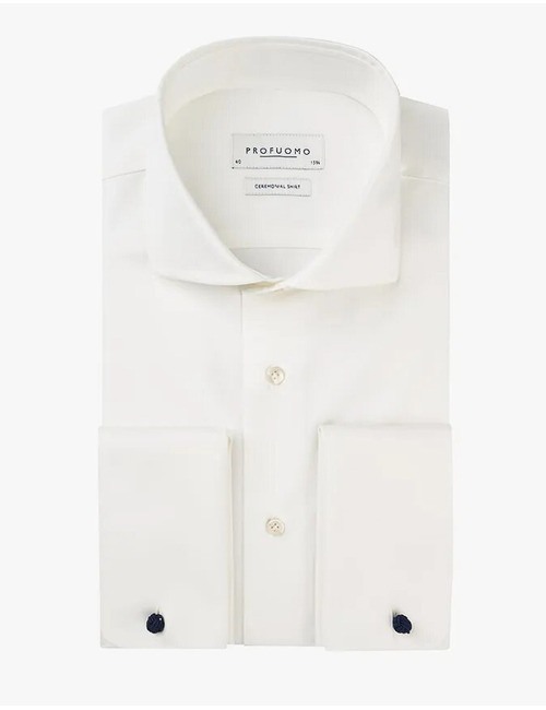 Off-white Hemd met dubbele manchet
