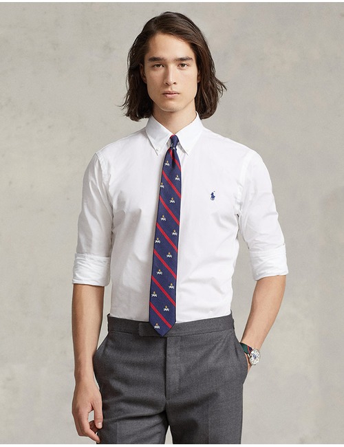 Custom fit stretch poplin Hemd