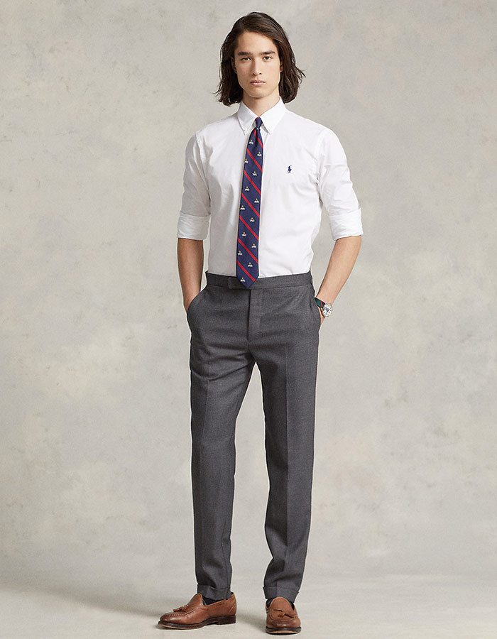 Custom fit stretch poplin Hemd