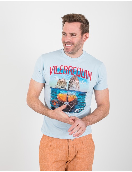 Vilebrequin t-shirt korte mouw blauw