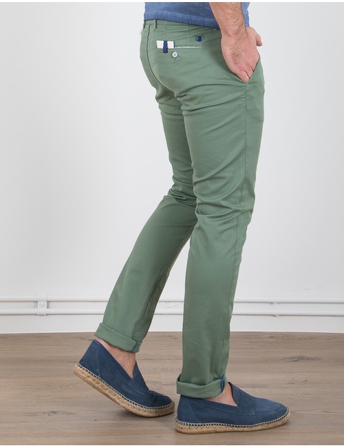 Atelier Noterman slim fit broek groen
