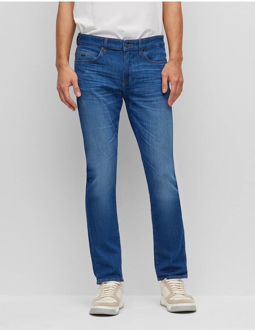Slim Fit Jeans van superzacht blauw Italiaans Denim