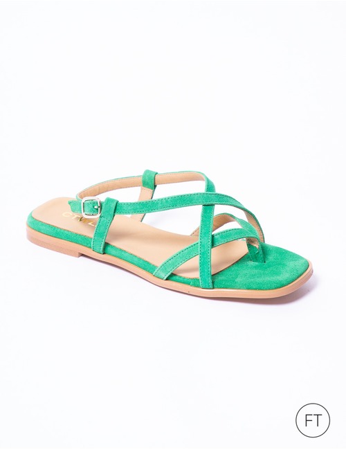 Ctwlk platte sandalen groen