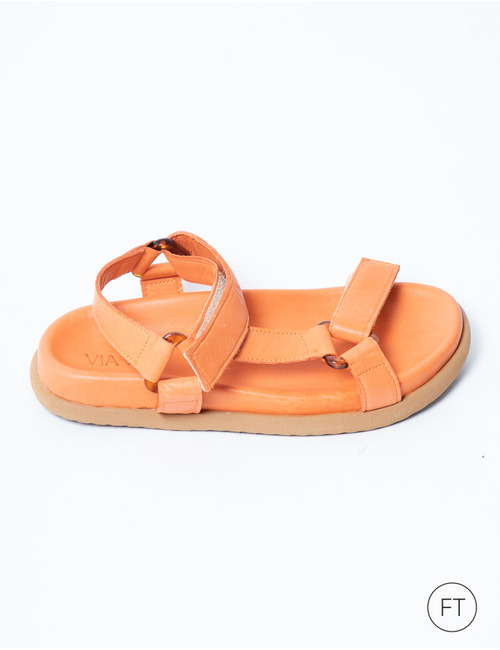 Via Vai platte sandalen oranje