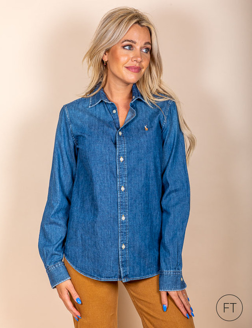 Jeans ralph lauren dames lange mouw bloes bij Fashion Team