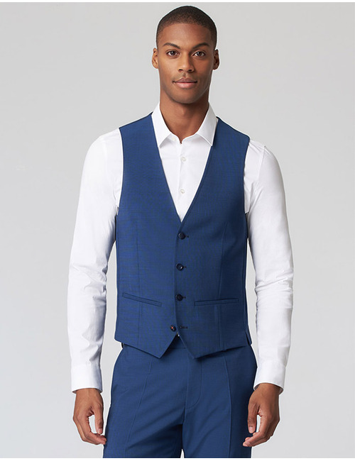 Roy Robson gilet blauw