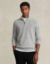 Ralph Lauren pull met korte rits grijs