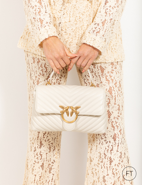 Ecru pinko tassen bij Fashion Team 100043 A0GK Gratis levering