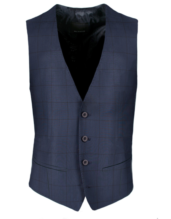 Roy Robson gilet blauw