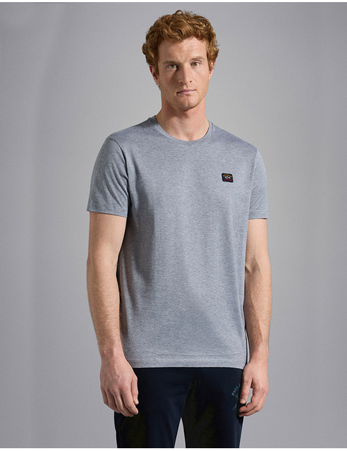 Regular Fit Grey Cotton T-shirt