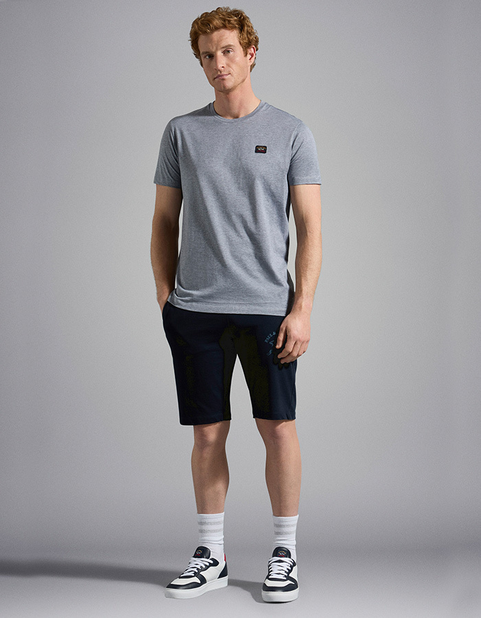 Regular Fit Grey Cotton T-shirt