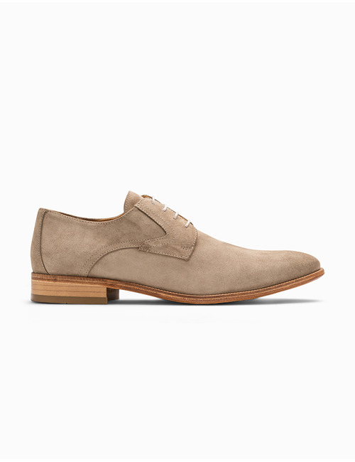 Kaki lederen veterschoen – model Rimini  