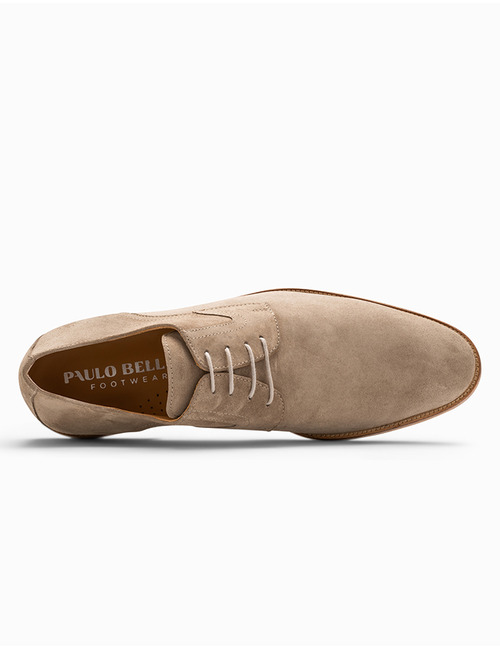 Kaki lederen veterschoen – model Rimini  