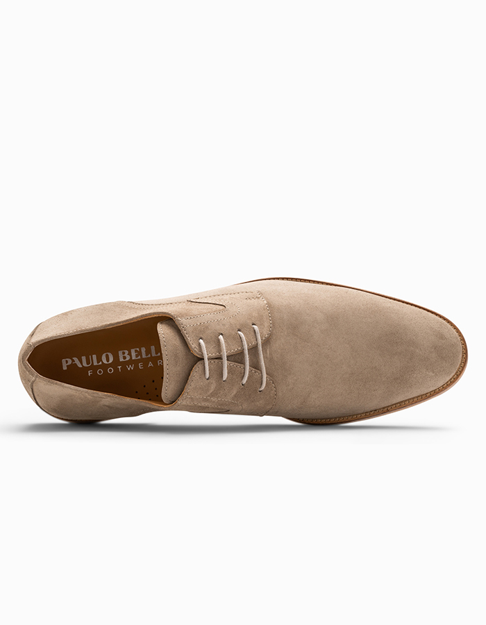 Kaki lederen veterschoen – model Rimini  