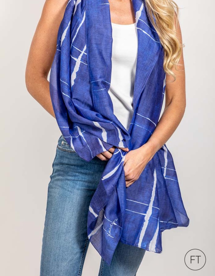 Xandres sjaals blauw