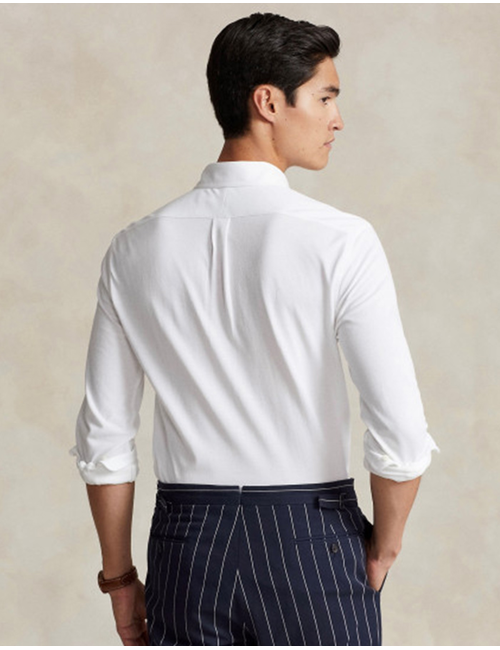 Standard Fit Vederlicht mesh knit oxford overhemd