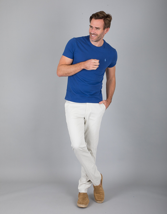 Custom Slim fit T-shirt Blauw