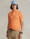 Slim Fit Mesh Polo Oranje