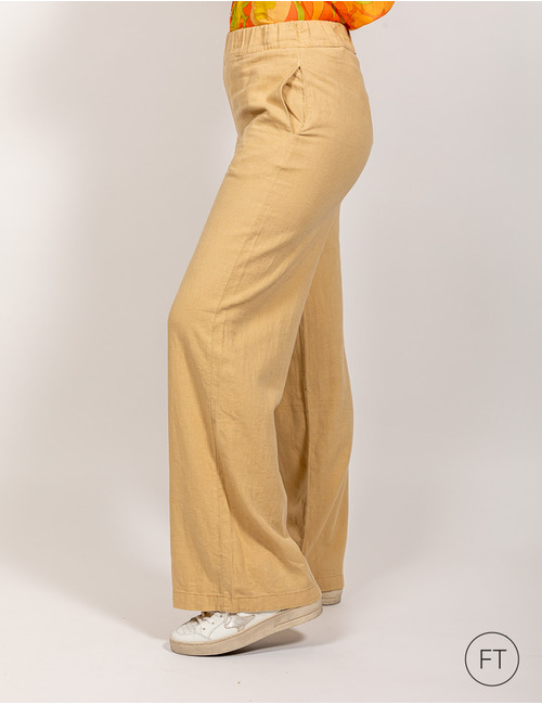 Jeff broek met elatische band beige