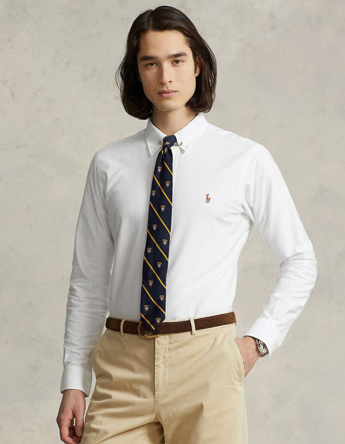 Custom Fit White Oxford Shirt