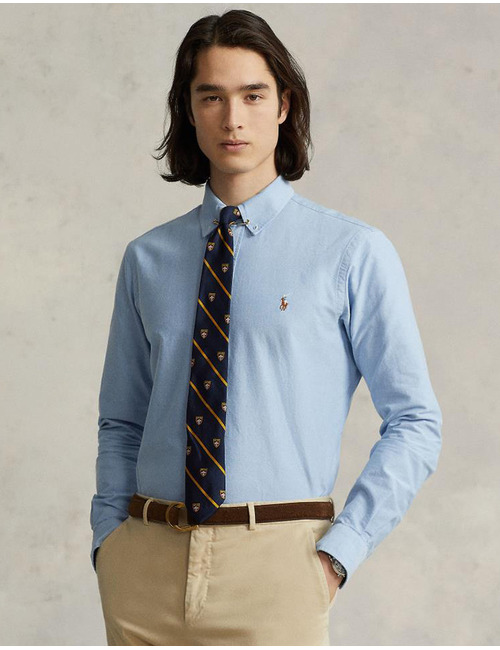 Custom Fit Blue Oxford Shirt