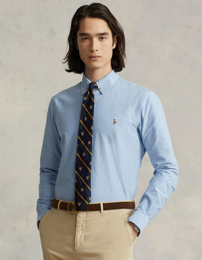 Custom Fit Blue Oxford Shirt