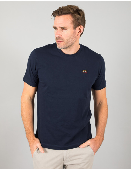 Regular Fit Dark Blue Cotton T-shirt