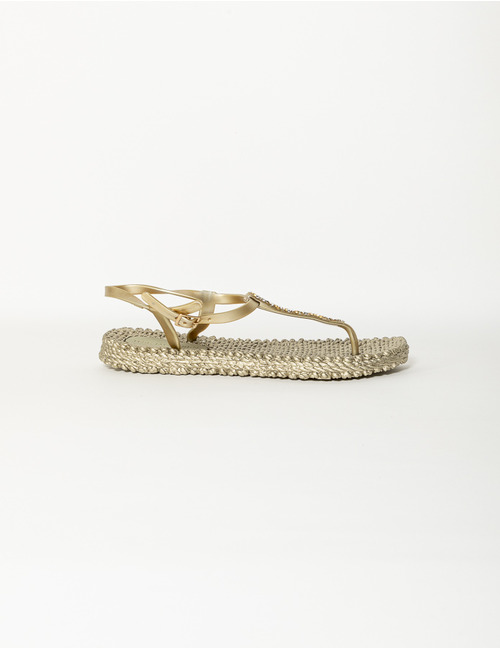 Ilse Jacobsen Schoenen platte sandalen goud