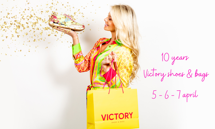 10 years Victory shoes and bags