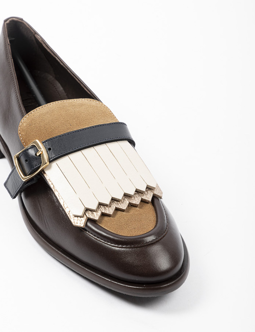 Bruin pertini mocassin bij Fashion Team 242W32640D6 Gratis levering