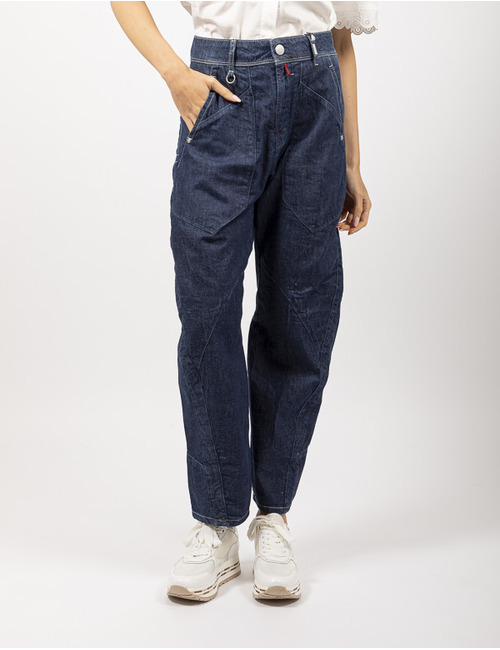 High regular fit jeans donkere washing