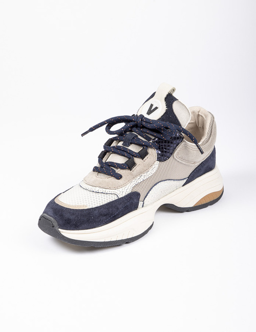 Blauw via vai sneaker bij Fashion Team 62004 06 PEPPER Gratis levering