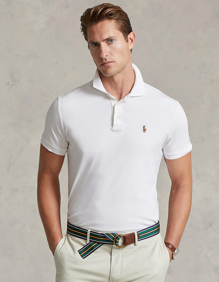 Slim Fit Polo Soft Cotton Wit